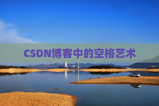CSDN博客中的空格艺术